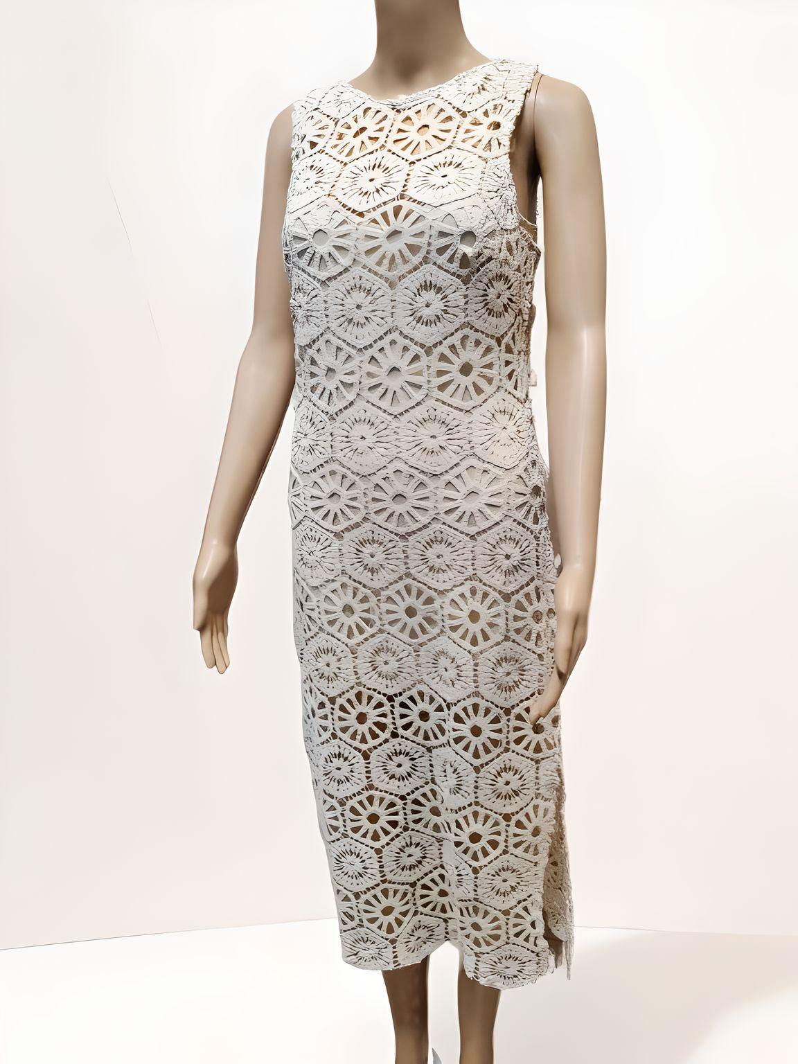 Crochet Spaghetti Dress With Lining - Velora