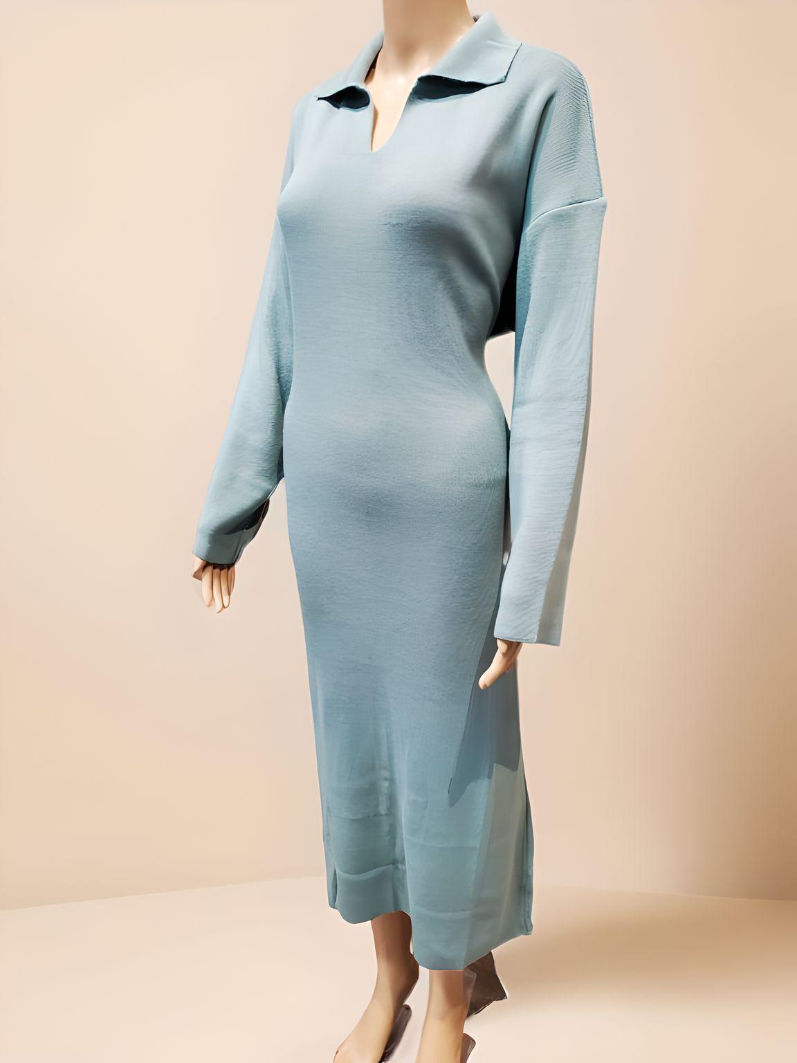 Collared Long Dress - Velora