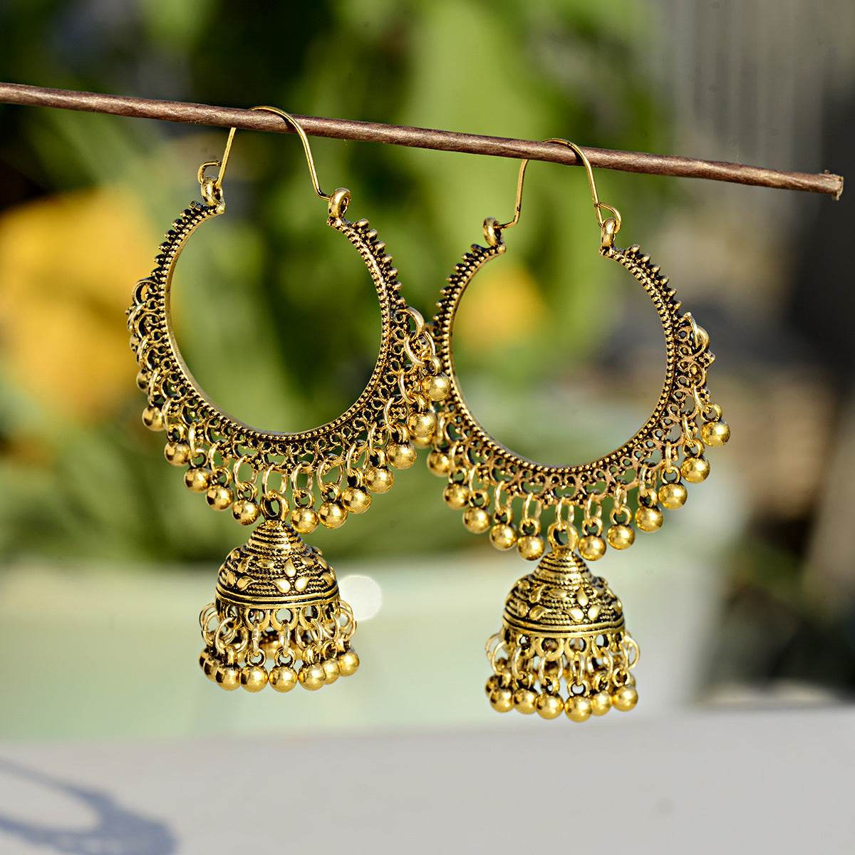 Creative Metal Tassel Earrings Bohemian India Nepal Retro - Velora