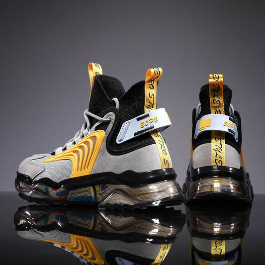 Men's Shoes High Top Shoes Thick Soled Breathable Casual Shoes - Velora