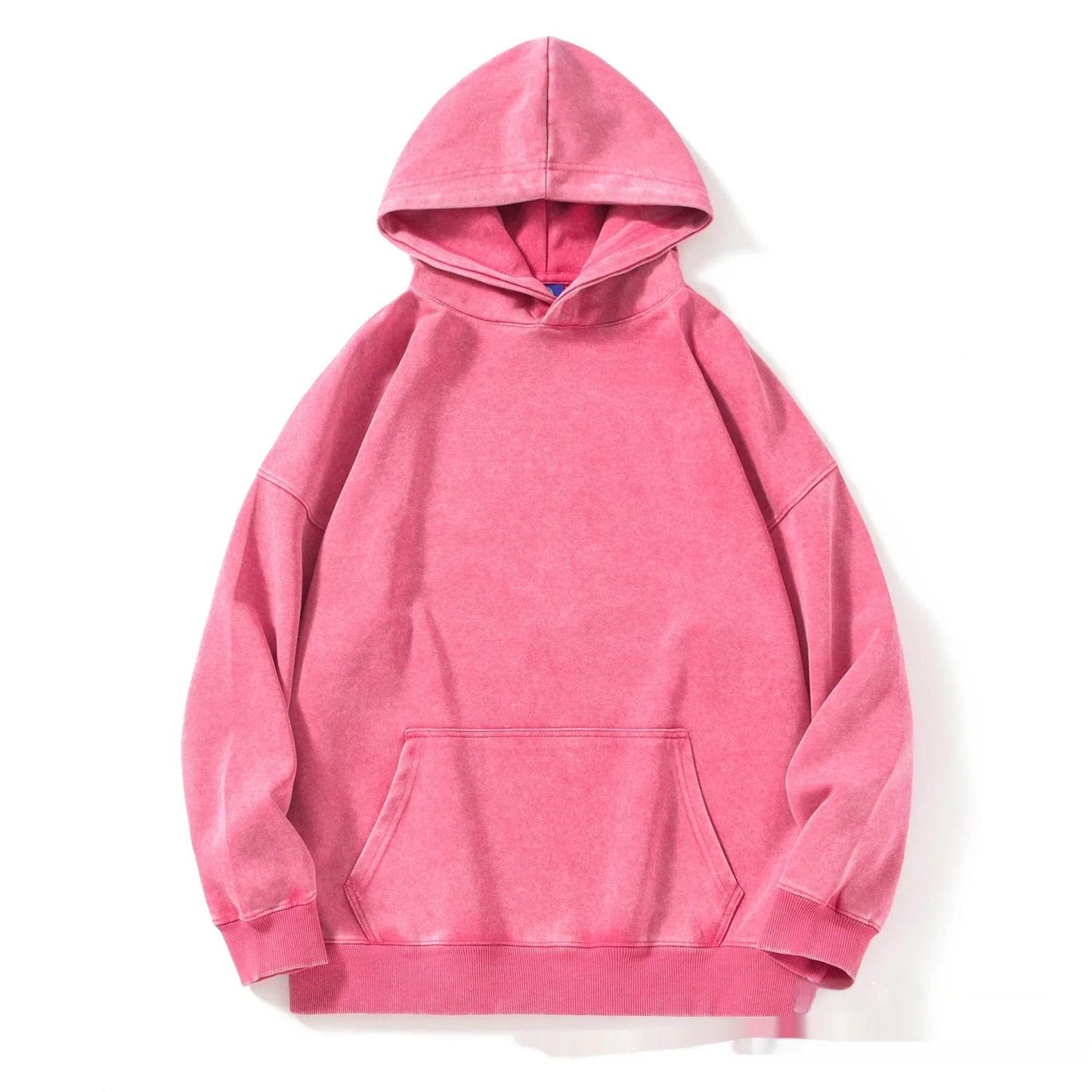 Unisex Teen Waxed Washed Distressed Hoodie Sweatshirt Pullover top - Velora