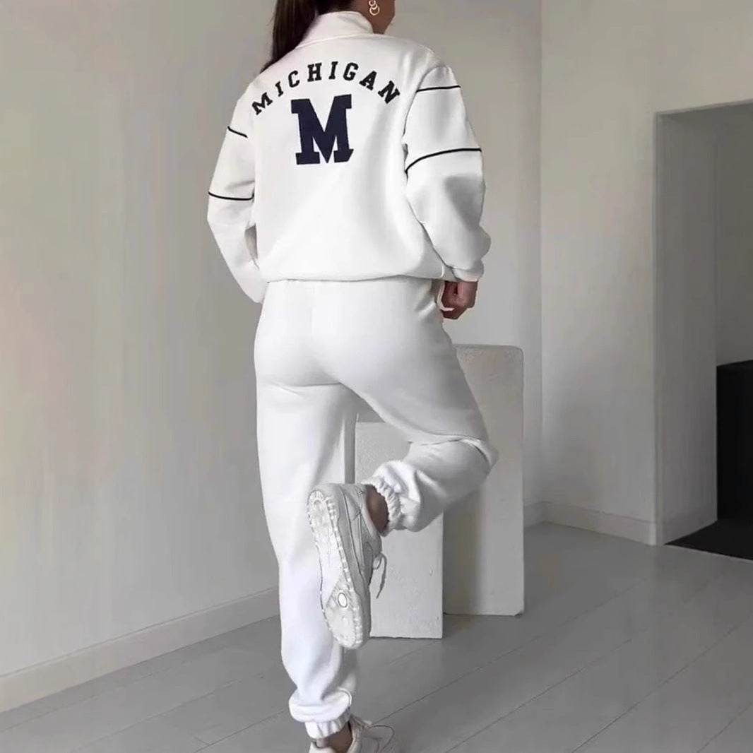 Womens 2 Piece Outfits Lounge Hoodless Pullover Sweatshirt Sweatsuit Sets Sweatshirt Baggy Fashion Sweatpants With Pockets - Velora