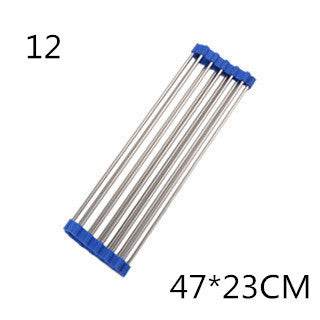 Folding Kitchen Drain Sink Rack Stainless Steel sink caddies - Velora