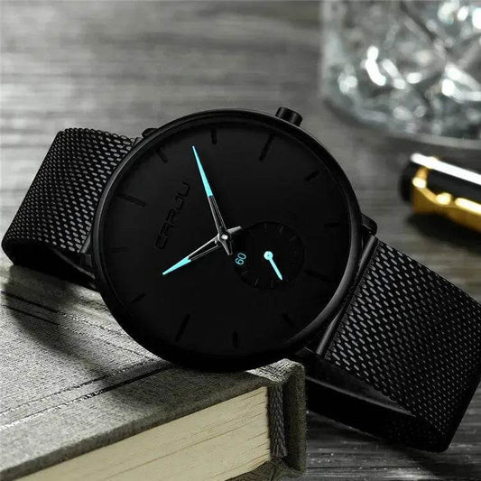 Simple ultra-thin watch round mesh belt watch - Velora
