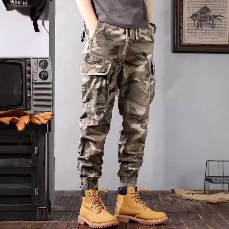 Camouflage Cargo Pants Men's Trousers With Pockets Fashion Casual Loose Tapered Pants - Velora