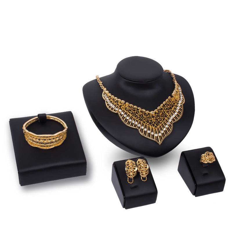 Wild style alloy necklace earrings - Velora