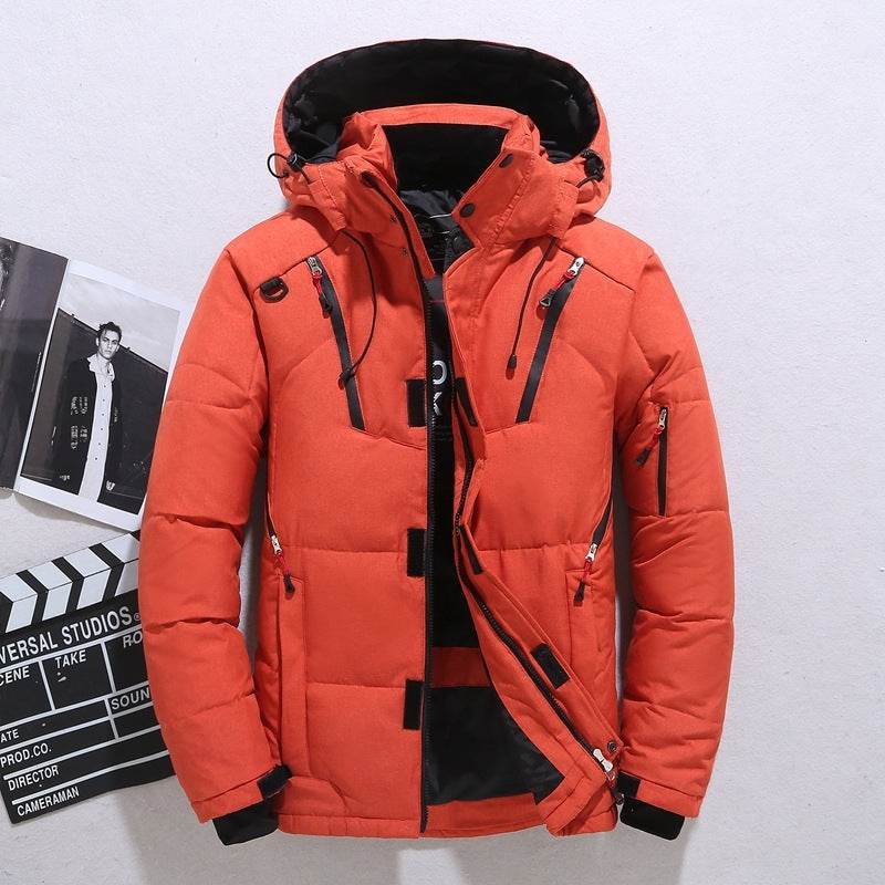 Outdoor Windproof Hooded Jacket Leisure Sports Coat With Pockets Warm Mens Clothing - Velora