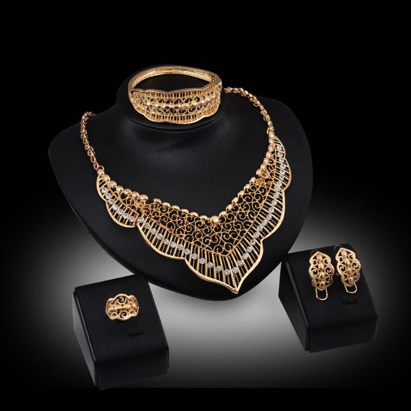 Wild style alloy necklace earrings - Velora