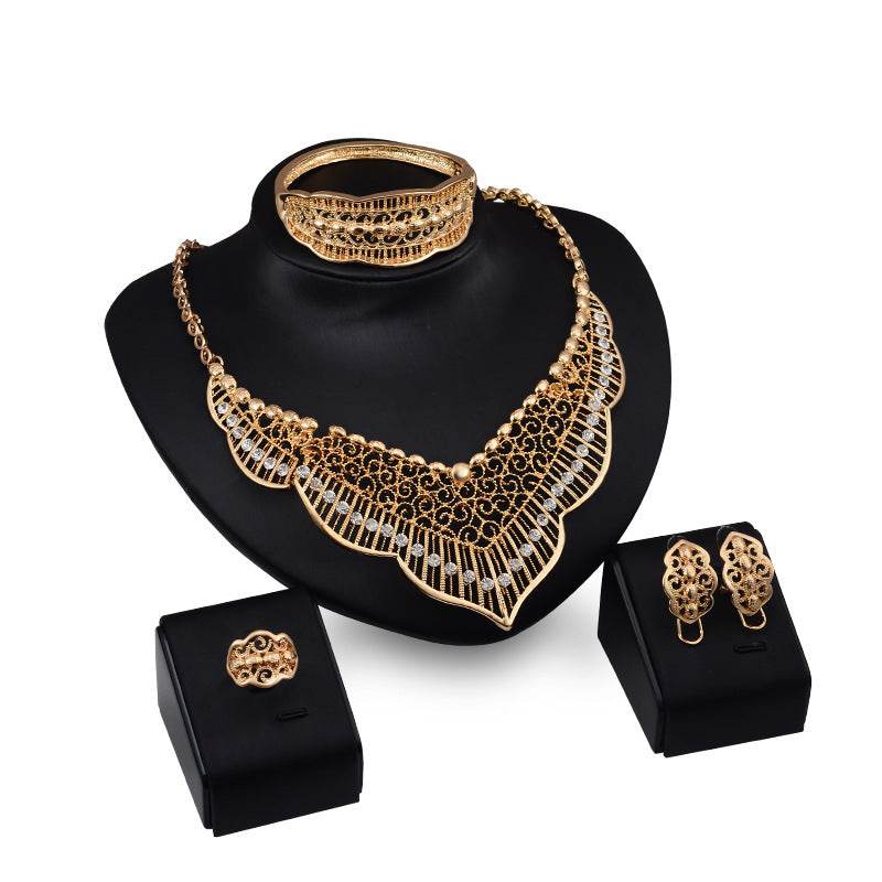 Wild style alloy necklace earrings - Velora