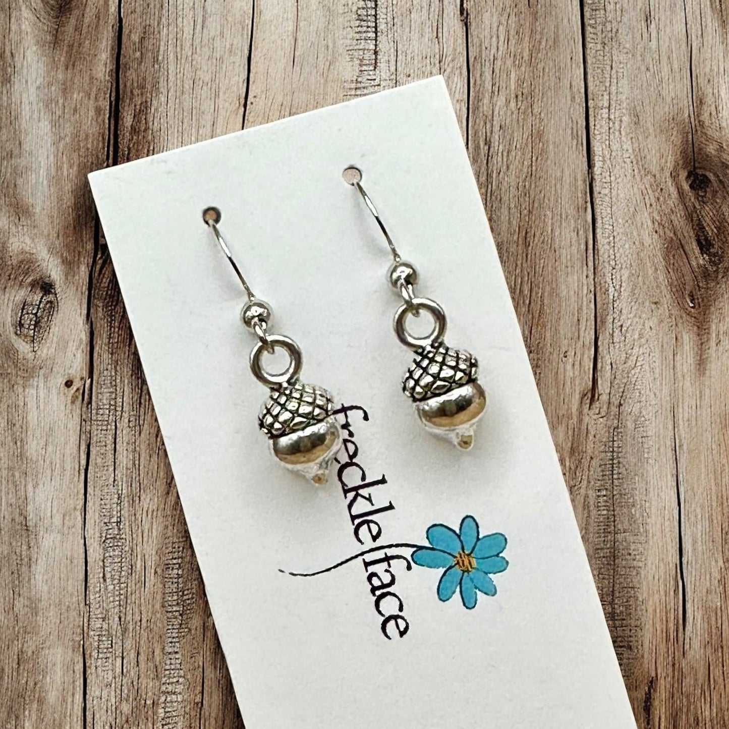 Simple Acorn Earrings – Minimalist Autumn-Inspired Earrings in Mixed Metals - Velora