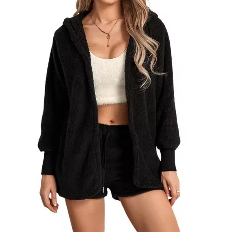 Women's Plush Cover New Homewear Two-piece Set - Velora