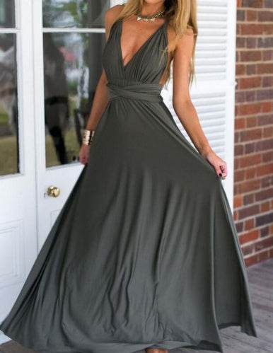 Women's Sexy Long Party Dress Club Floor-Length Summer Backless Bandage Maxi Dress Multiway Bridesmaids Boho Women Dress Vestidos - Velora