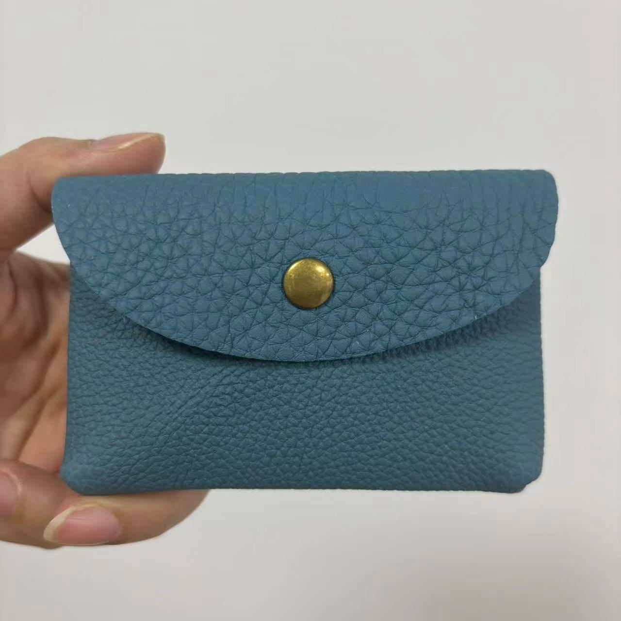 First Layer Cattlehide Leather Fashion Hidden Hook Coin Pocket Card Holder Mini-Portable - Velora