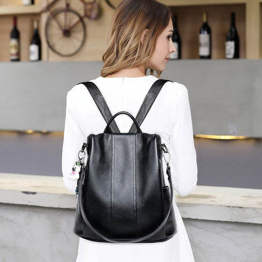 Fashion Backpack Genuine Leather Women - Velora