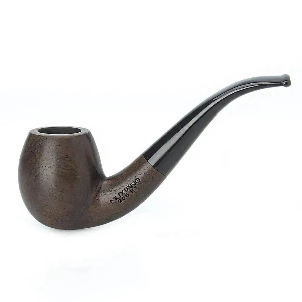 Wooden Pipe flue filter smoking set - ebony pipe - Velora