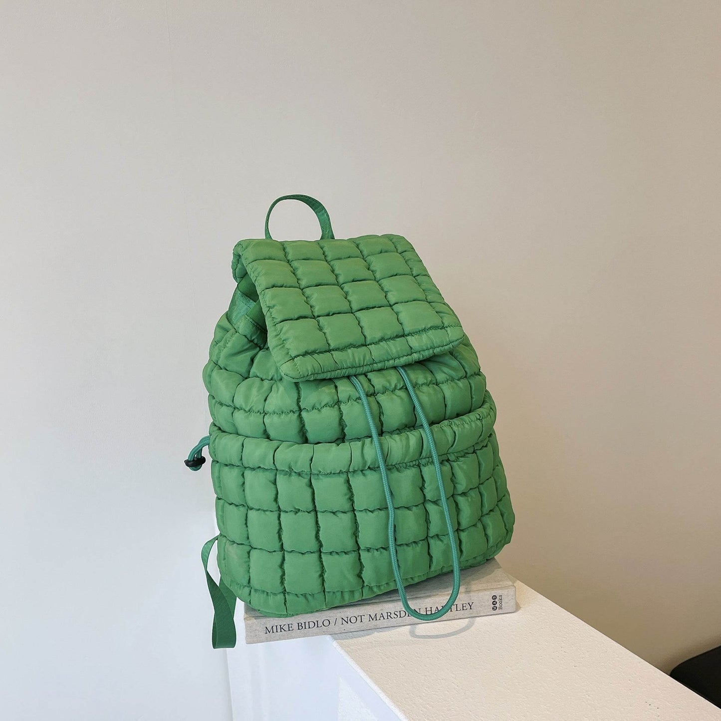 Candy Color Quilted Women Backpack Puffy Down Padded School Bag Large Cotton Travel Back Pack Bags For Women Plaids Shoulder Bag - Velora
