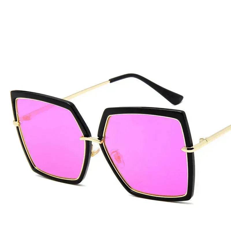 Reflective Fashion metal retro sunglasses for Women - Velora