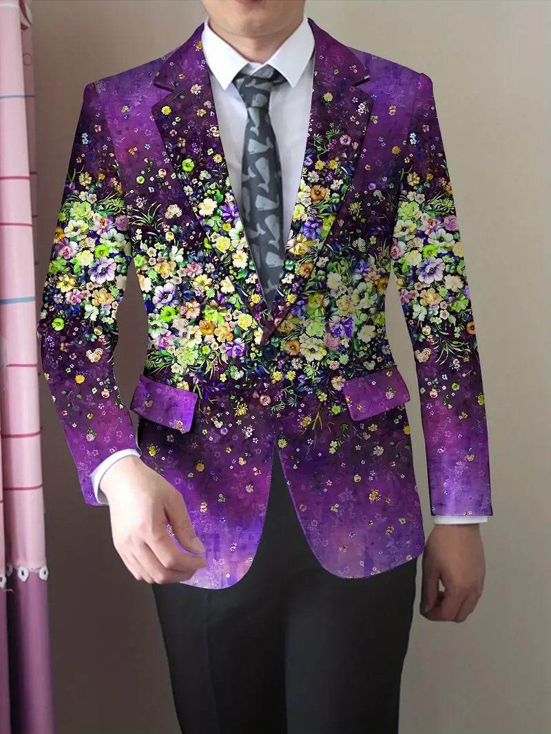 Christmas Series Cartoon Anime Men's Long-sleeved Coat - Velora
