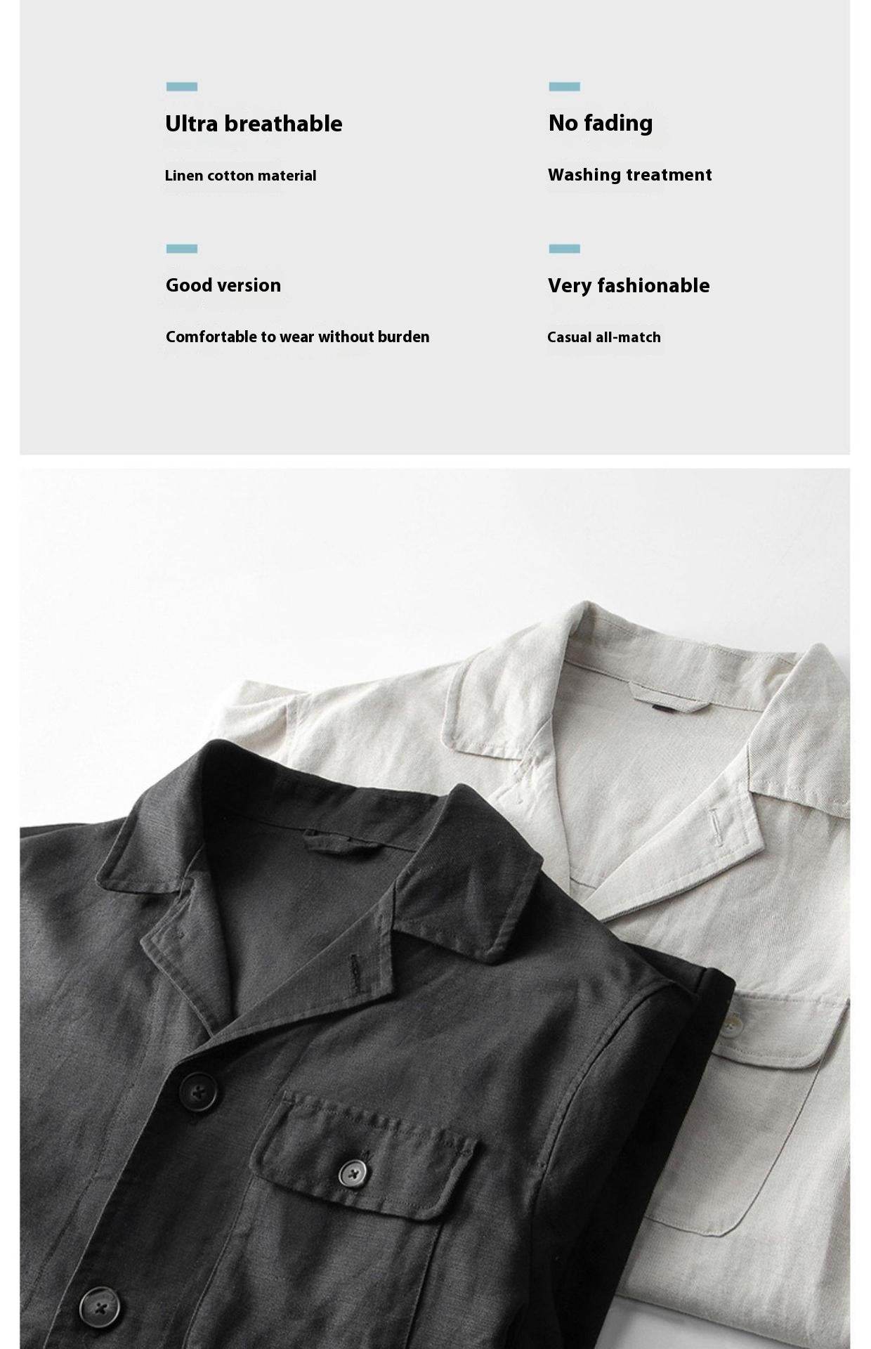 Slim Casual Thin Cotton Linen Suit Coat - Velora