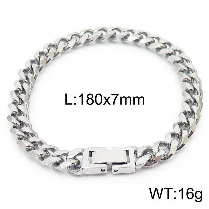 Cuban Link Chain Trimming Chain Jewelry Buckle Titanium Steel Bracelet - Velora
