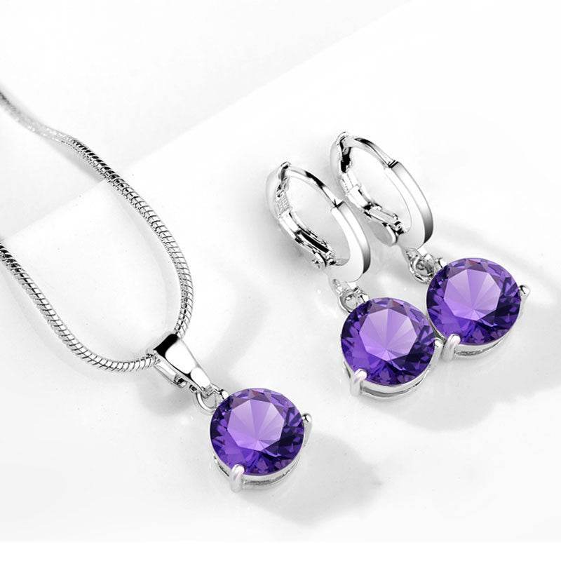Water Drop Necklace Earring Set - Velora