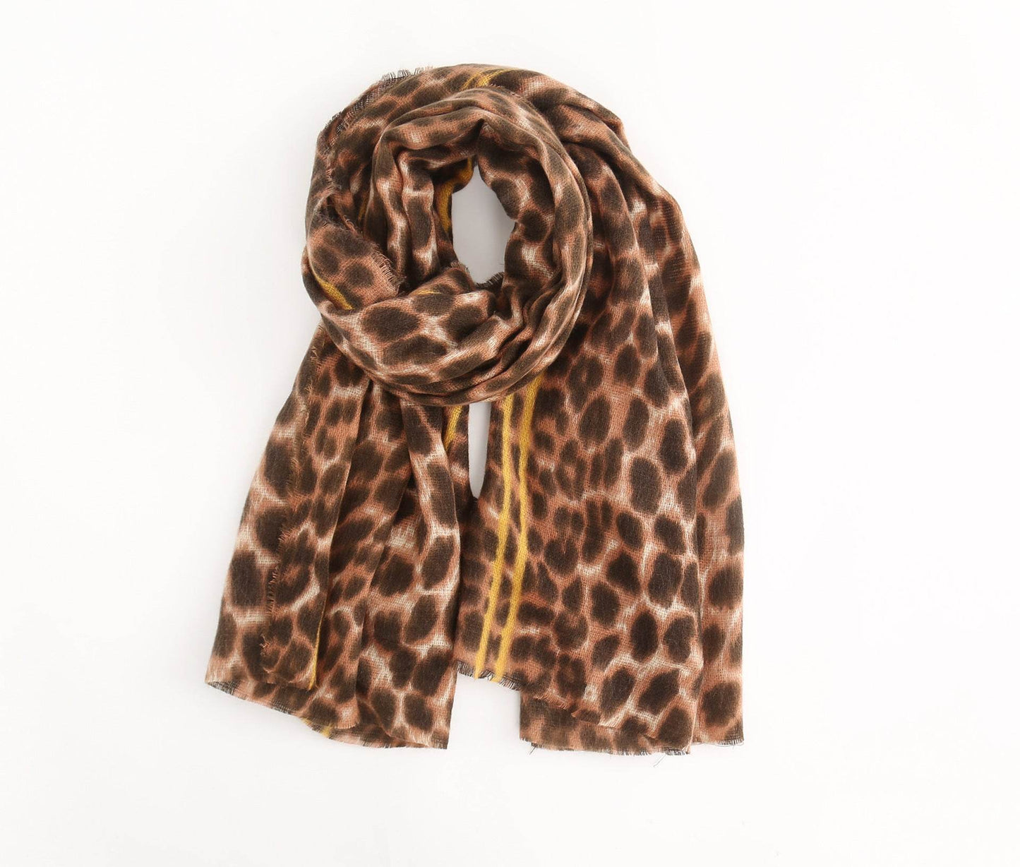 Leopard-print cashmere women's scarf shawl - Velora