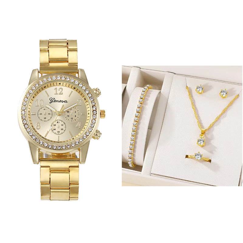 New Women's Watch Suit Quartz Diamond Watch - Velora