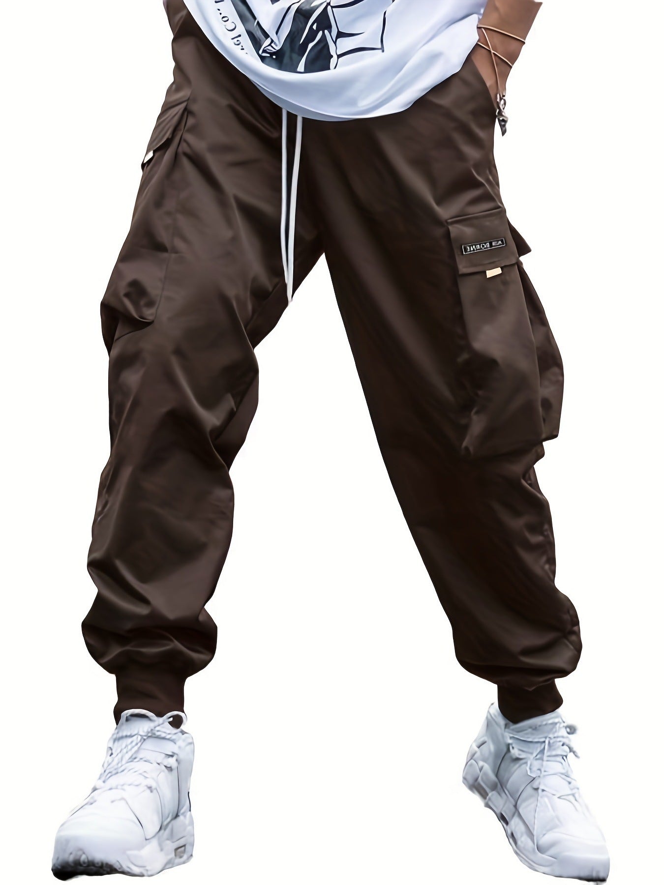 Multi-pocket Cargo Pants Men's Casual Hip-Hop Drawstring Trousers Outdoor Streetwear Sports Pant - Velora