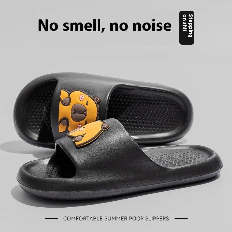 Cute Cartoon Dog Slippers Non-slip Floor Bathroom Slipper Summer Women's House Shoes - Velora
