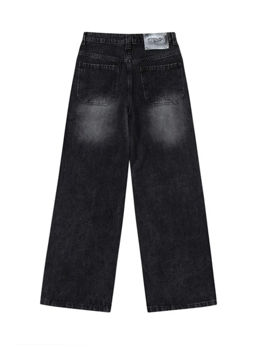 Men's High-Waisted Wide Leg Wash Jeans - Velora