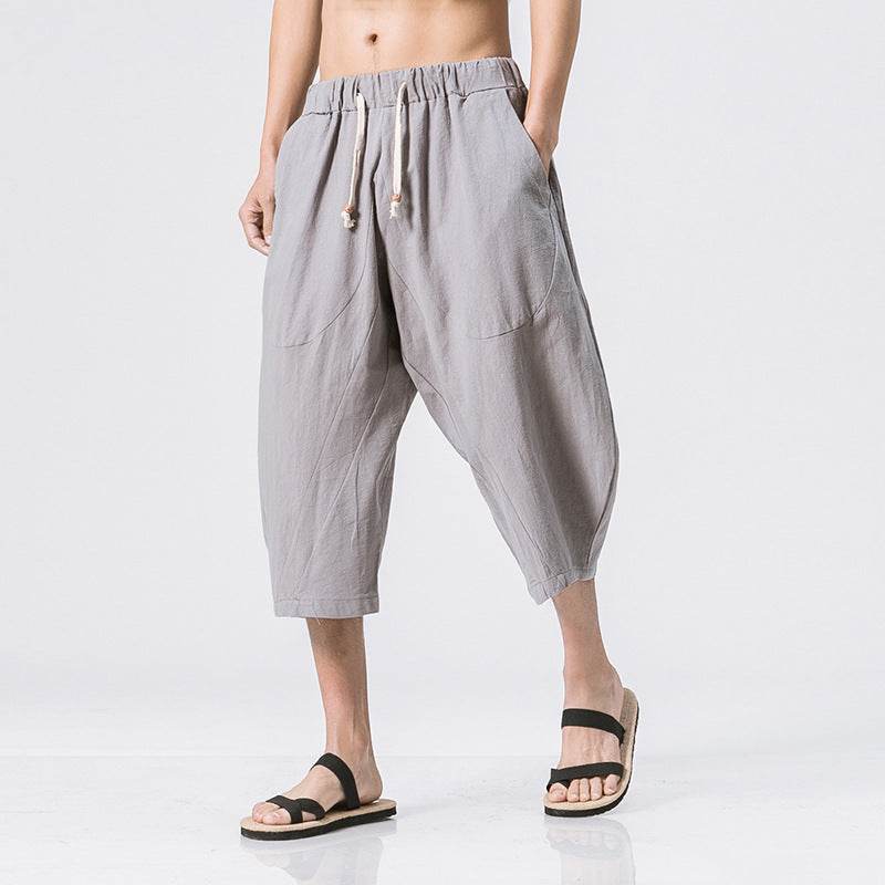 Chinese Style Cotton And Harem Pants - Velora