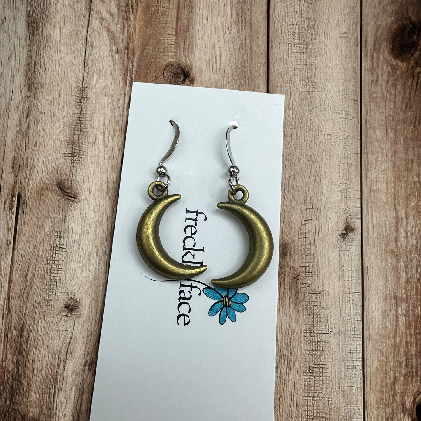 Bubble Moon Earrings - 3D Crescent Shape, Hypoallergenic, Nickel-free - Velora