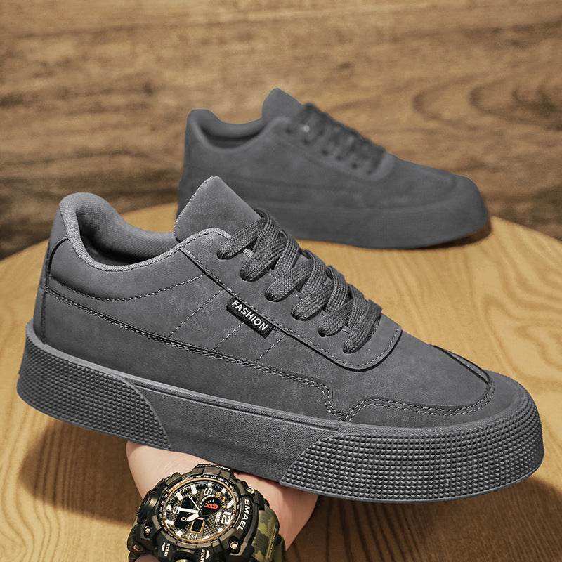 Casual Board Flat Shoes Men Breathable Thick-soled Lace-up Sneakers For Walking Running - Velora