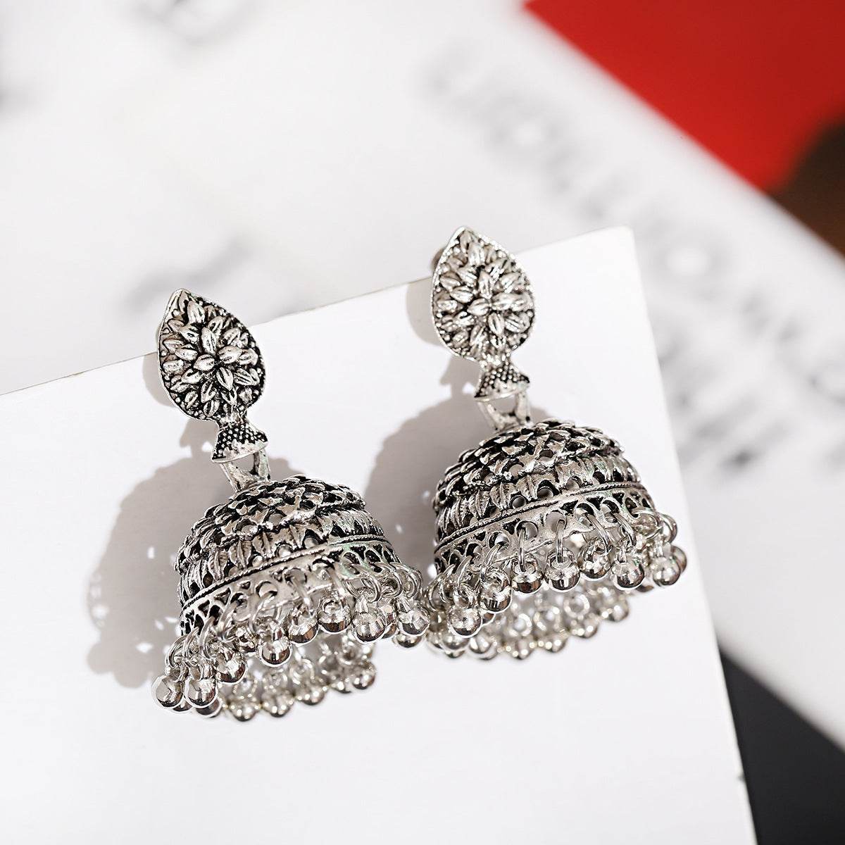 Creative Tassel Stud Earrings Bohemian Water-drop Eardrops Buddha Light India Thailand - Velora