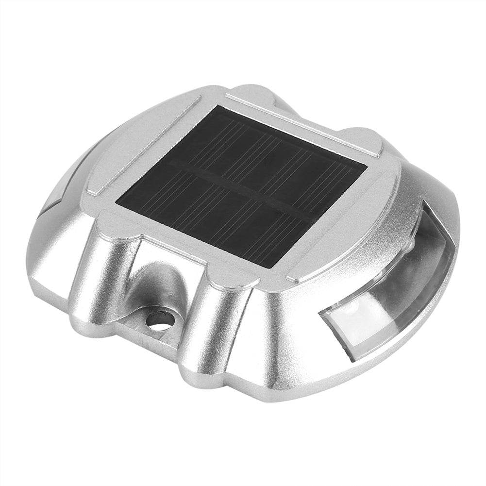 Casting Aluminum Solar Power Waterproof 6 LED Lamp Outdoor Road Driveway Pathway Light Yellow - Velora