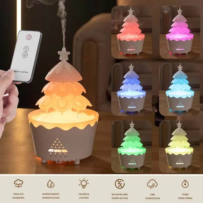2024 New Design Essential Oil Aroma Diffuser Household Mute Small Remote Control Humidifier Suitable For Home Christmas Gift - Velora