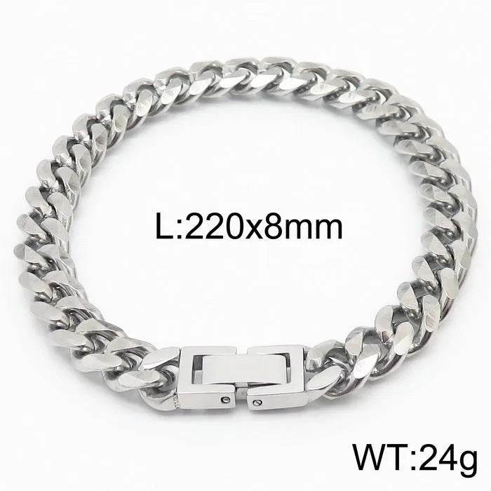 Cuban Link Chain Trimming Chain Jewelry Buckle Titanium Steel Bracelet - Velora