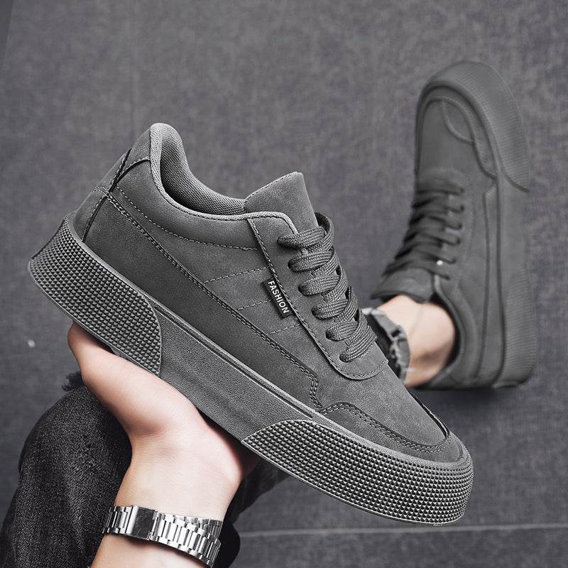 Casual Board Flat Shoes Men Breathable Thick-soled Lace-up Sneakers For Walking Running - Velora
