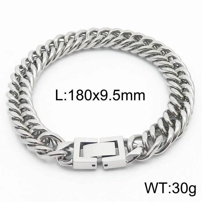 Cuban Link Chain Trimming Chain Jewelry Buckle Titanium Steel Bracelet - Velora