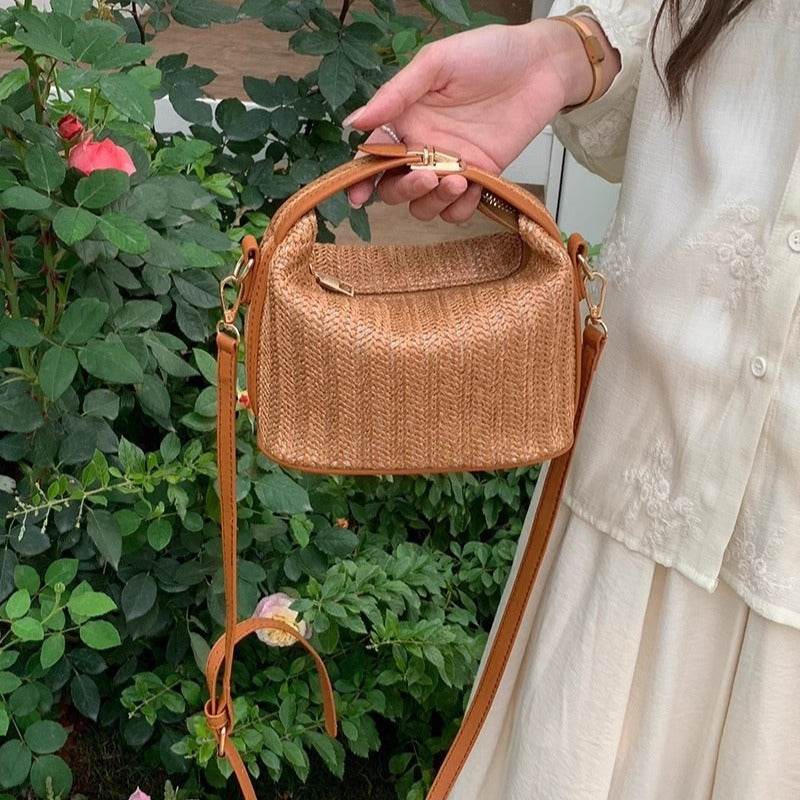 Portable Straw Shoulder Messenger Bag Fashion - Velora