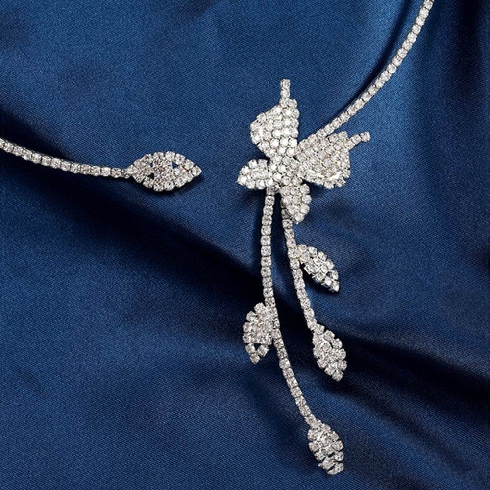 Rhinestone Butterfly Collar Simple Design - Velora