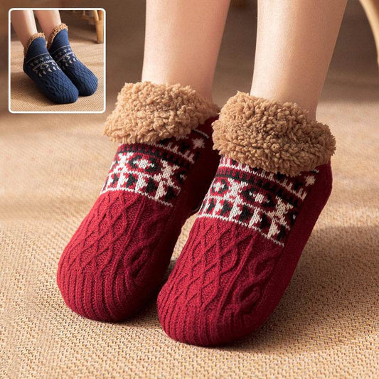 Indoor Home Floor Socks Fall And Winter Warm Non-slip Carpet Socks For Men And Women - Velora