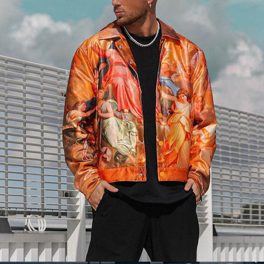 Men's Printed Jacket Top Long sleeved - Velora