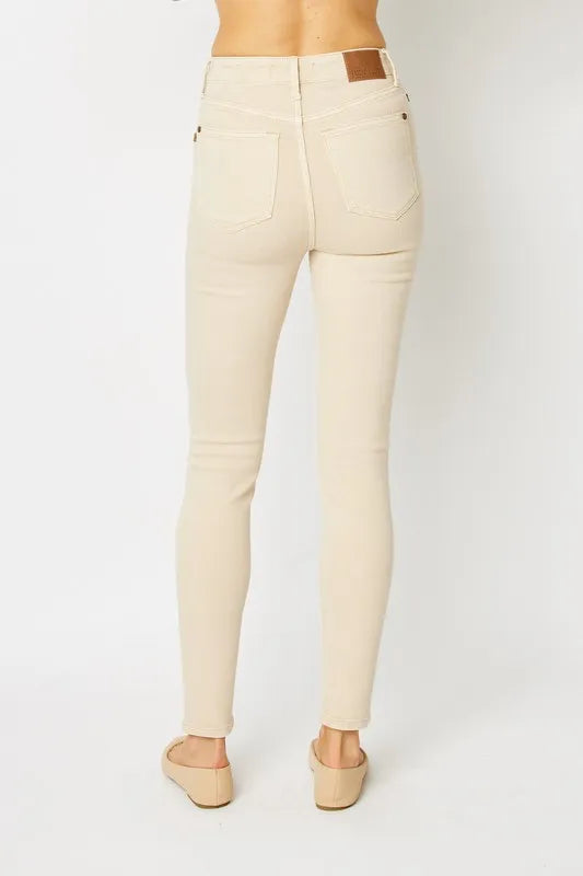 Judy Blue Full Size Garment Dyed Tummy Control Skinny Jeans - Velora
