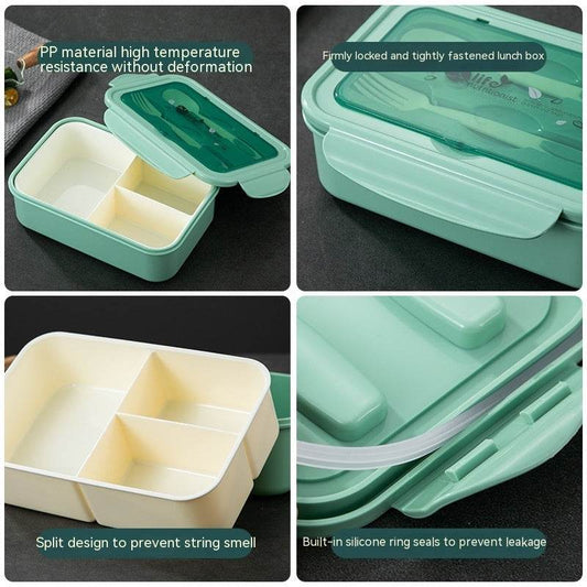 Kids Plastic Bento Lunch box with Cutleries - Velora