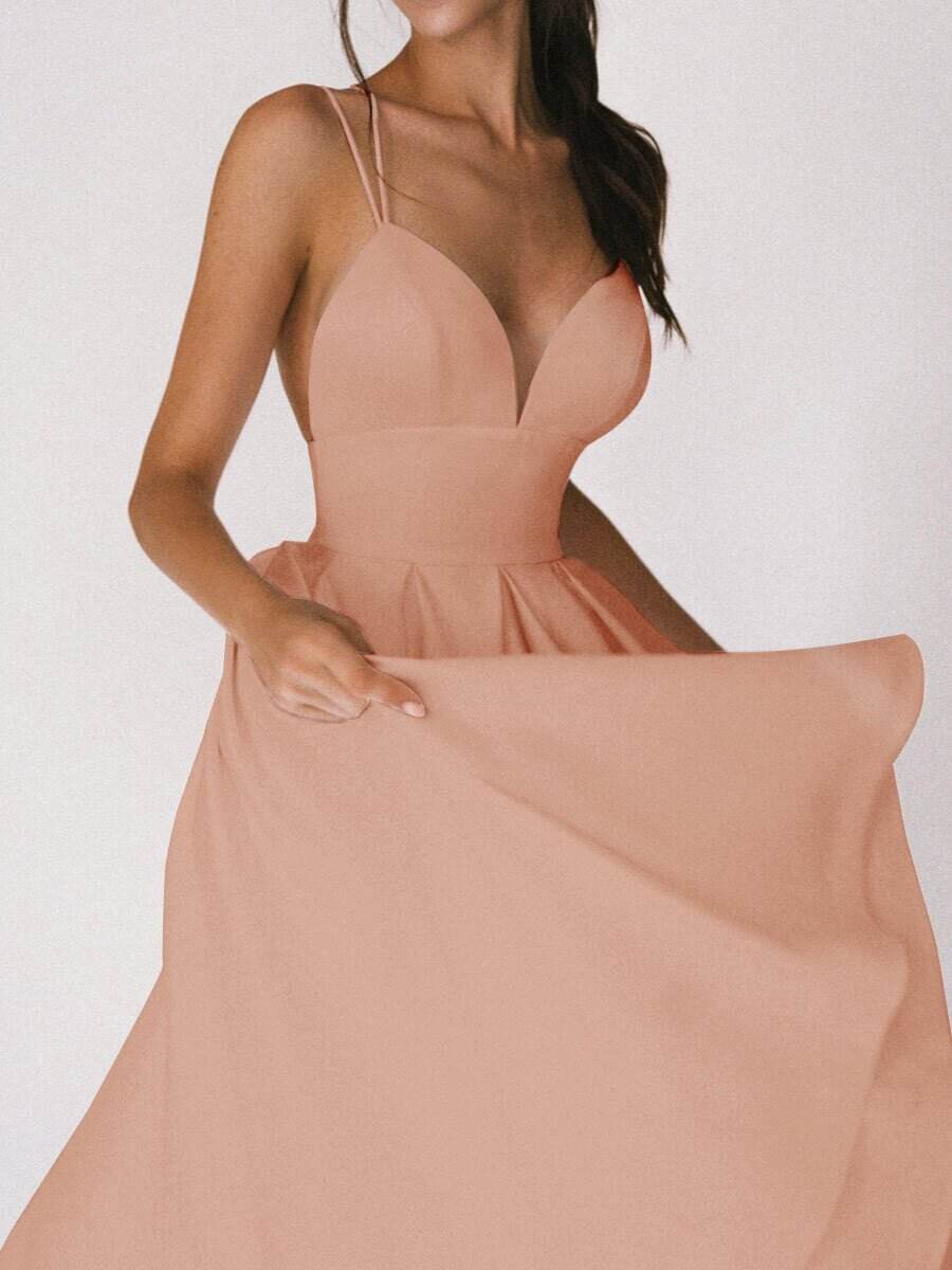 Sexy V-neck Suspender Dress Summer Fashion A-Line Long Dresses For Women - Velora