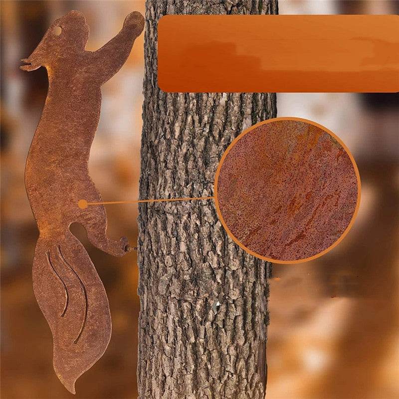 Household Rusty Squirrel Silhouette Screw Insert - Velora
