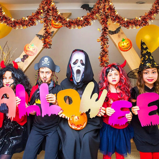 3 Pcs Halloween Decorations, Orange Metallic Tinsel Twist, 19.7 Feet-Cannot Be Listed On Amazon Platform - Velora