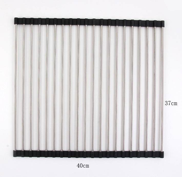Folding Kitchen Drain Sink Rack Stainless Steel sink caddies - Velora