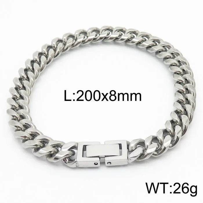 Cuban Link Chain Trimming Chain Jewelry Buckle Titanium Steel Bracelet - Velora